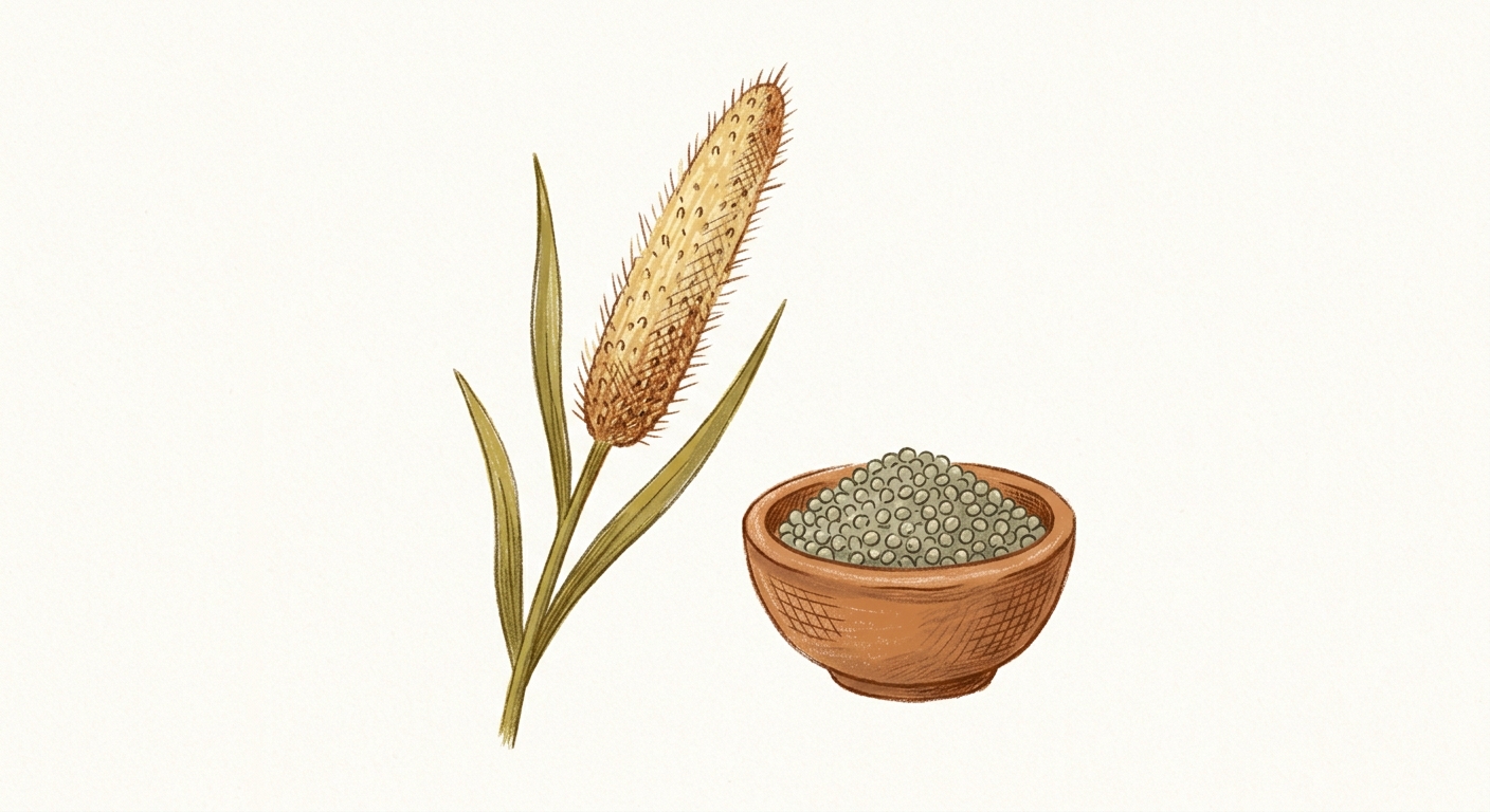 Storybook illustration of bajra
