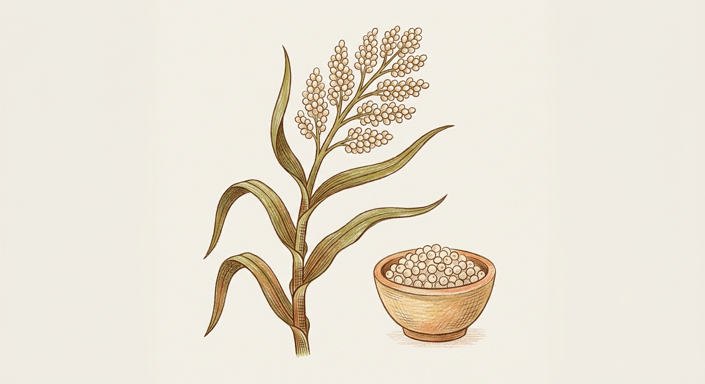 Storybook illustration of jowar