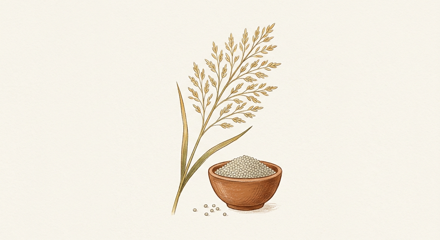 Storybook illustration of little millet