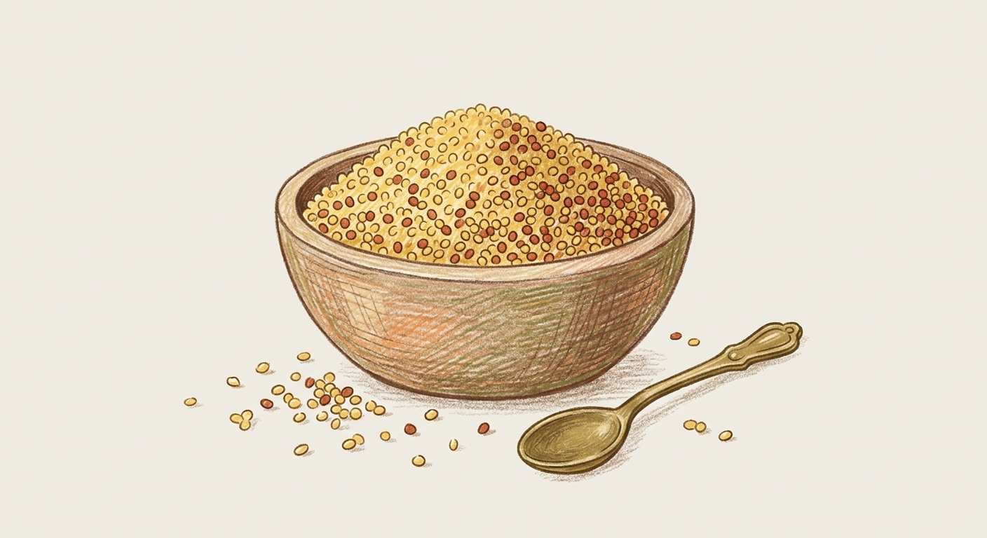 Storybook illustration of scene bowl